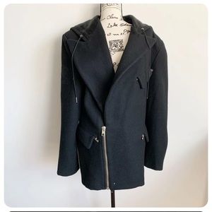 Parasuco Asymmetrical Zip Wool Coat
